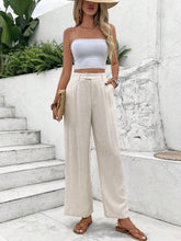 Frenchy Women's Solid Color Simple Daily Wearold Money Style Linen Long Pants Earthy Clothes Commute Minimalist Office Old Money Simple